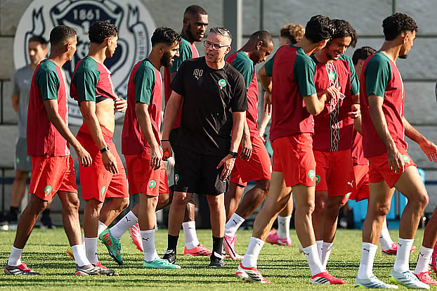 Training session of Morocco national team