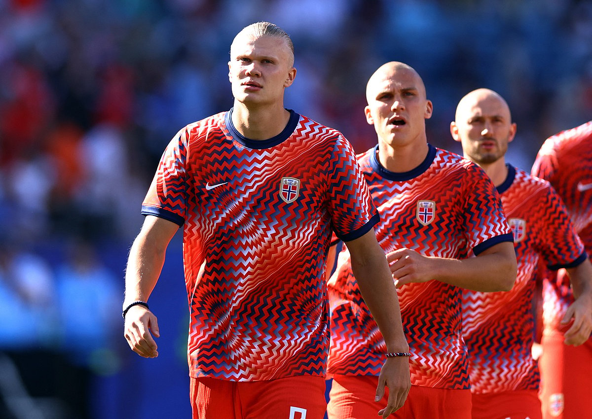 Soccer Football - FIFA World Cup 2026 - Group I - Iraq v Norway - Boston Stadium, Foxborough, Massachusetts, U.S. - June 16, 2026
Norway's Erling Haaland during the warm up before the match REUTERS/Peter Cziborra