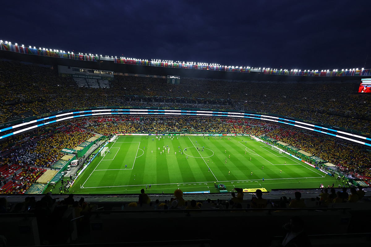 General view inside the stadium during Uzbekistan v Colombia match at Estadio Azteca, Mexico City, Mexico - June 17, 2026