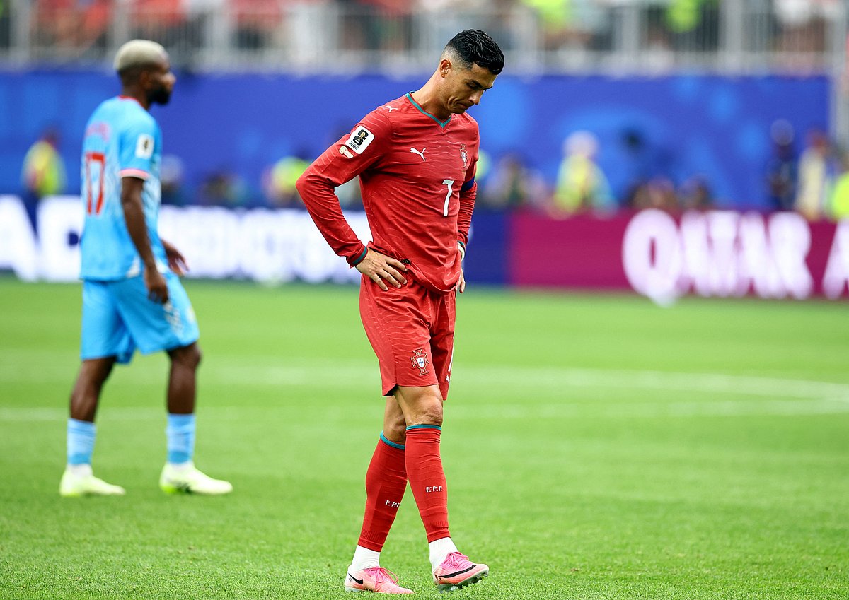 Portugal's Cristiano Ronaldo looks dejected after the match against  DR Congo - Houston Stadium, Houston, Texas, U.S. - June 17, 2026