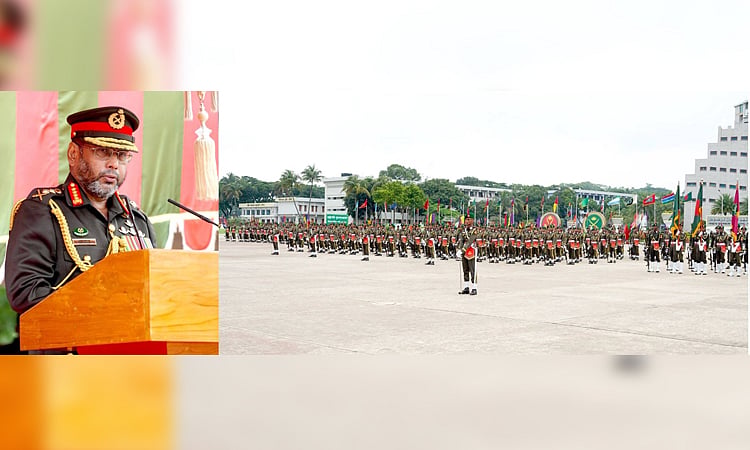Chief of Army Staff General Waker-Uz-Zaman urges newly commissioned officers to uphold sovereignty with integrity, professionalism and unwavering dedication.