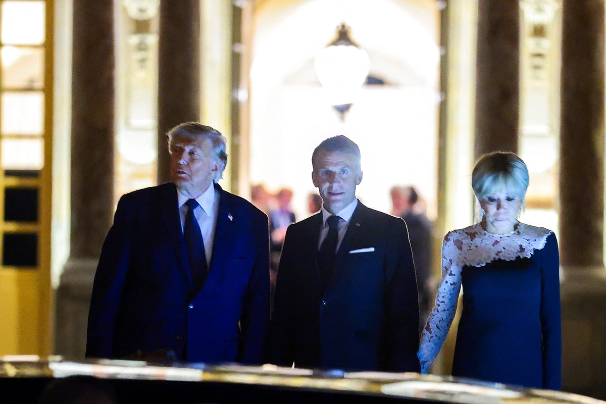 President Trump Dines With Macron At Versailles Following G7 Summit