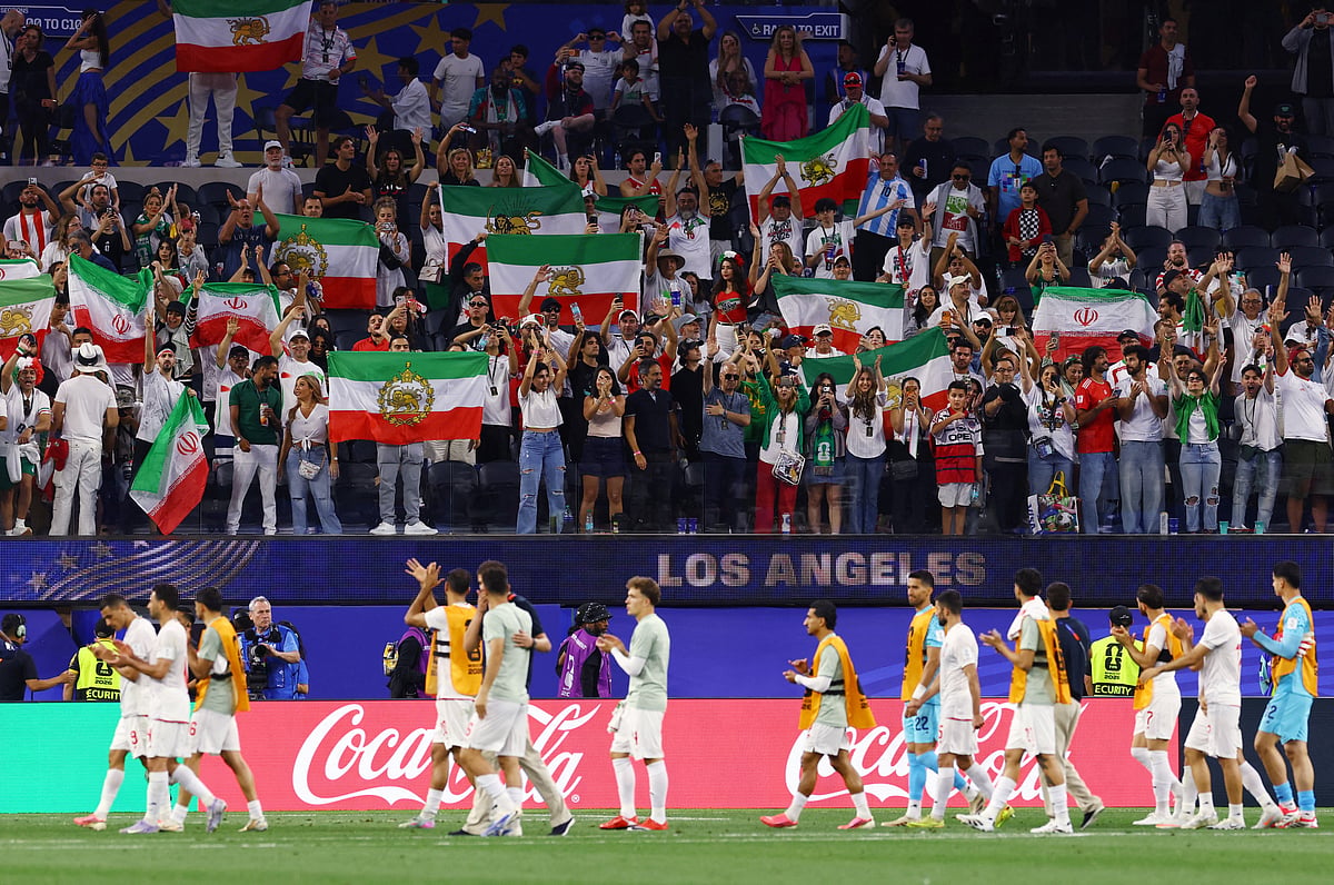 Soccer Football - FIFA World Cup 2026 - Group G - Iran v New Zealand - Los Angeles Stadium, Inglewood, California, US - 15 June, 2026
Iran fans celebrate after the match.