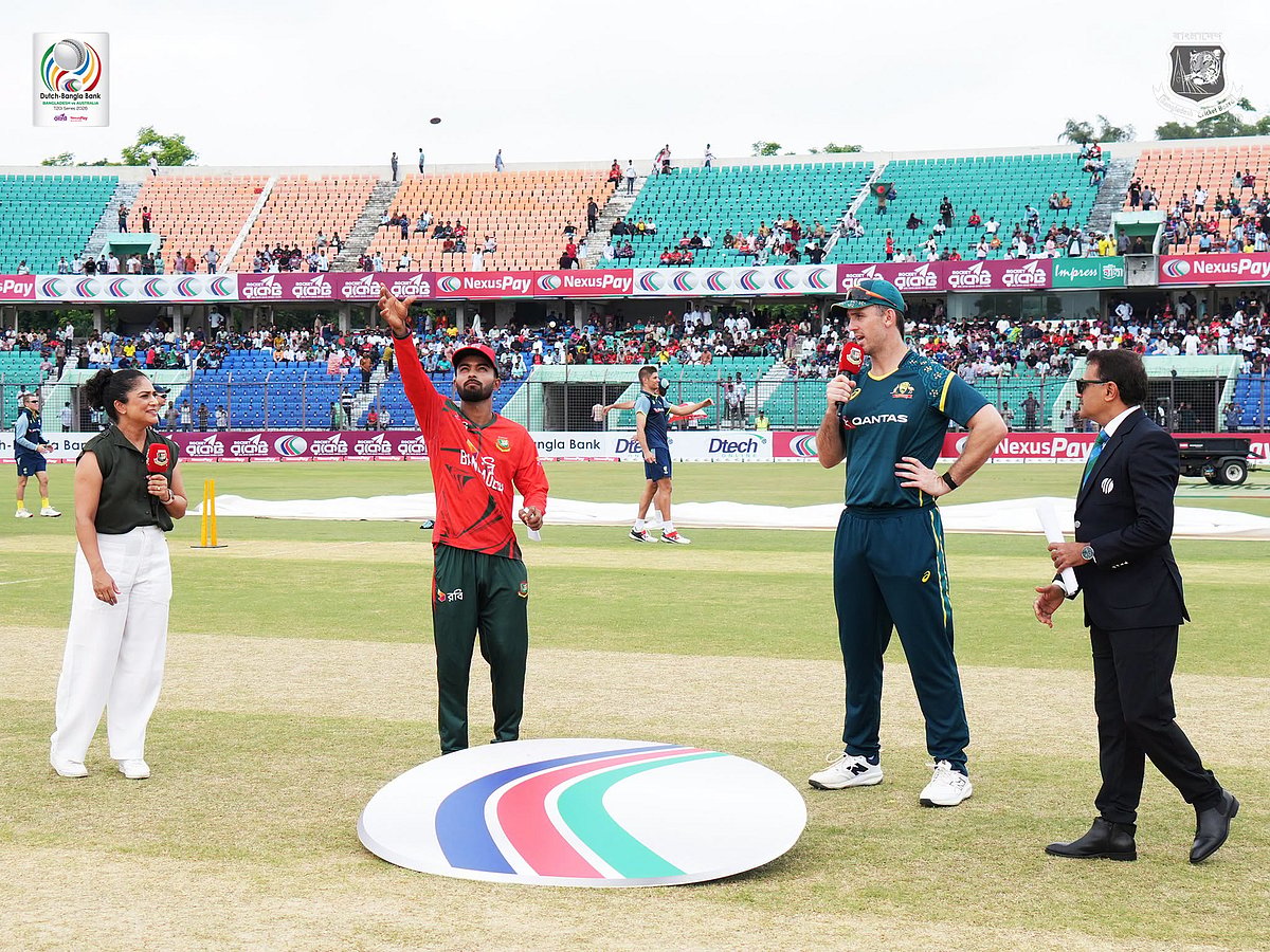 Australia have won the toss and decided to bat first in the 2nd T20I of the three-match series in Chattogram.