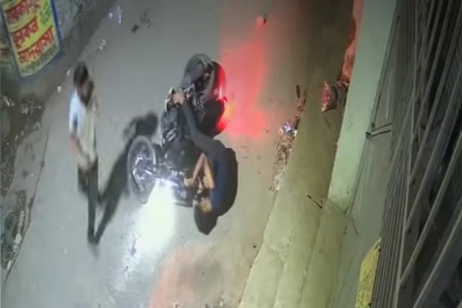 Sajid was travelling on a moving motorcycle when someone threw a brick at him. The incident took place on the night of 10 June, 2026
