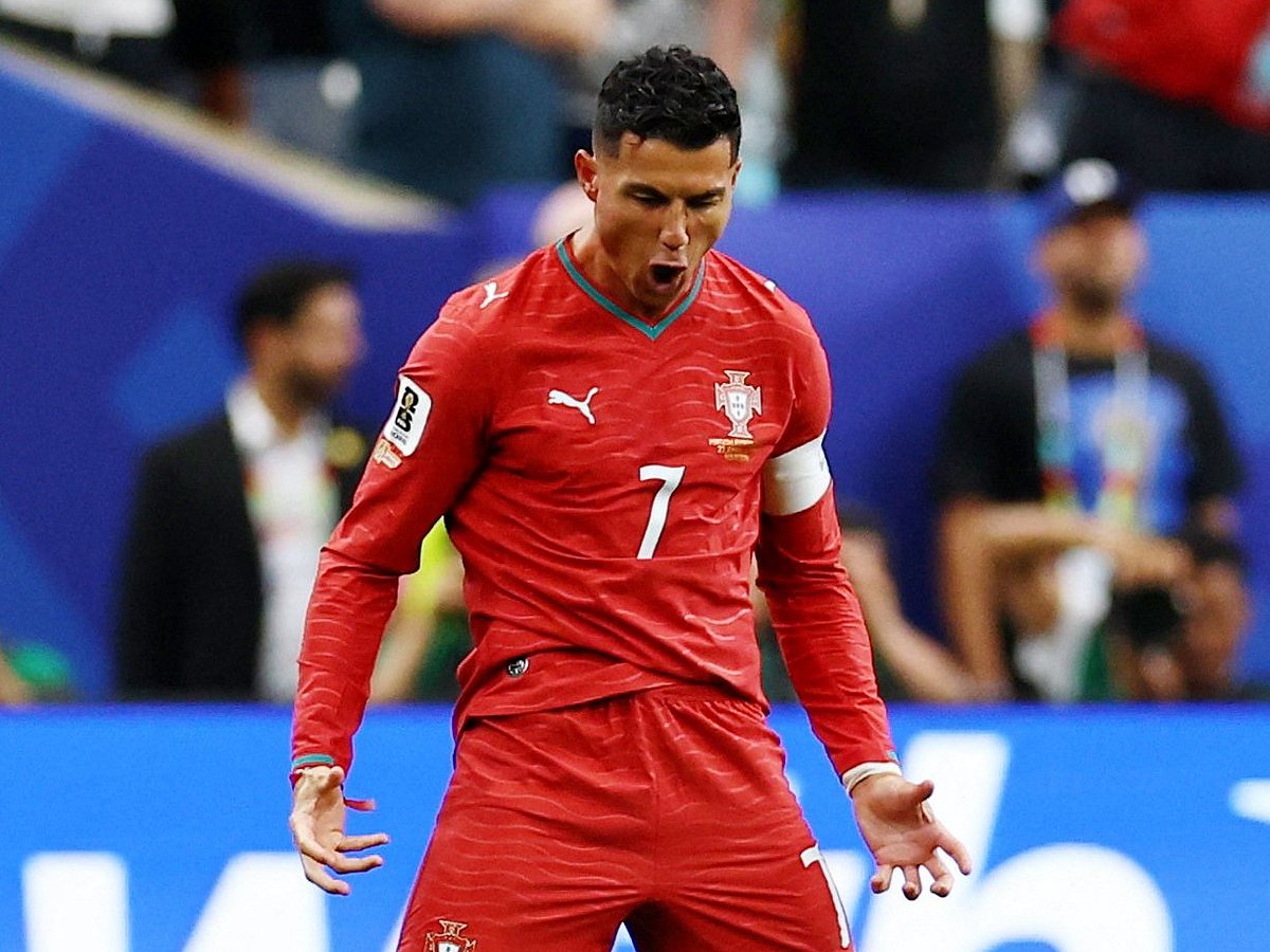 Football - FIFA World Cup 2026 - Group K - Portugal v Uzbekistan - Houston Stadium, Houston, Texas, US- 23 June, 2026
Portugal's Cristiano Ronaldo celebrates scoring their first goal.