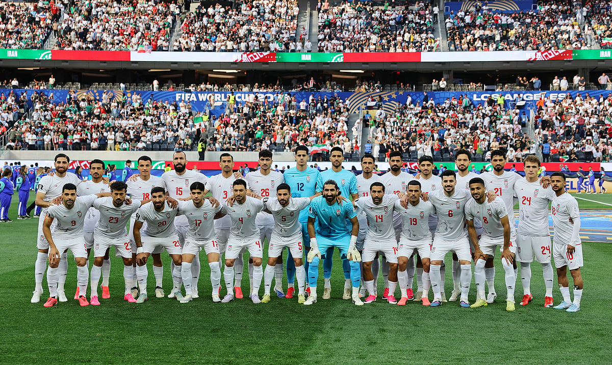 Football - FIFA World Cup 2026 - Group G - Iran v New Zealand - Los Angeles Stadium, Inglewood, California, U.S. - June 15, 2026
Iran players pose for a team group photo before the match