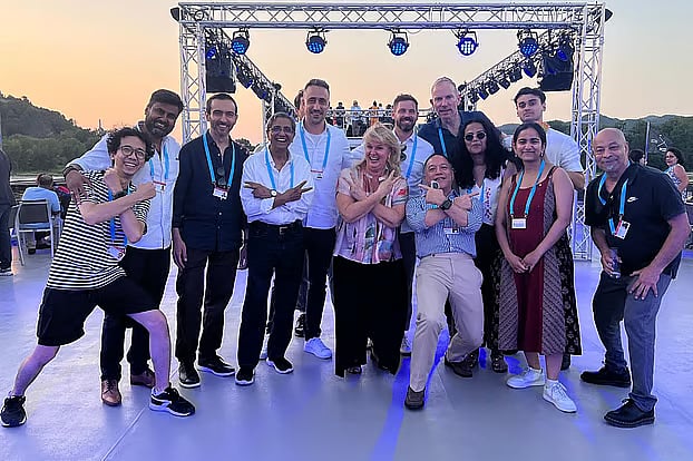 Guests, organisers and participants enjoy a boat cruise after the ‘DW Global Media Forum’ conference. Germany, 24 June