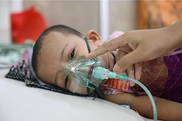 Children with measles and measles-like symptoms are being brought to hospital for treatment.
