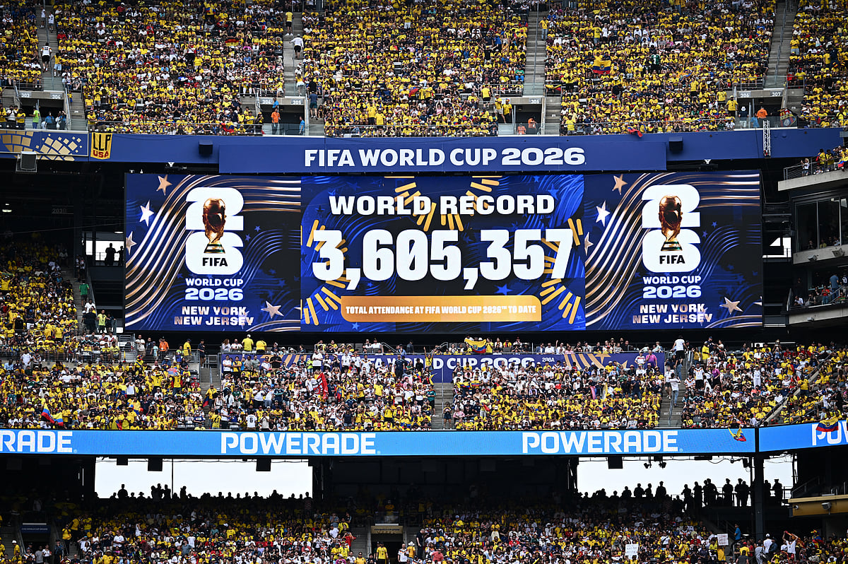 General view of the total attendance so far during the FIFA World Cup 2026. The picture was taken during Ecuador v Germany match at New York/New Jersey Stadium, East Rutherford, New Jersey, U.S.  25 June 2026
