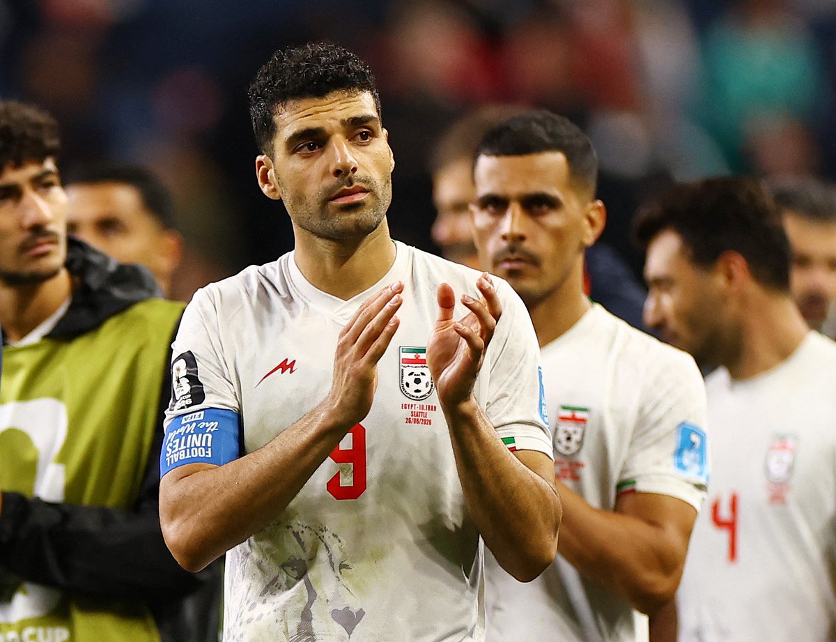 Iran's Mehdi Taremi applauds fans after the match at Seattle Stadium, Seattle, Washington, US - 26 June, 2026.