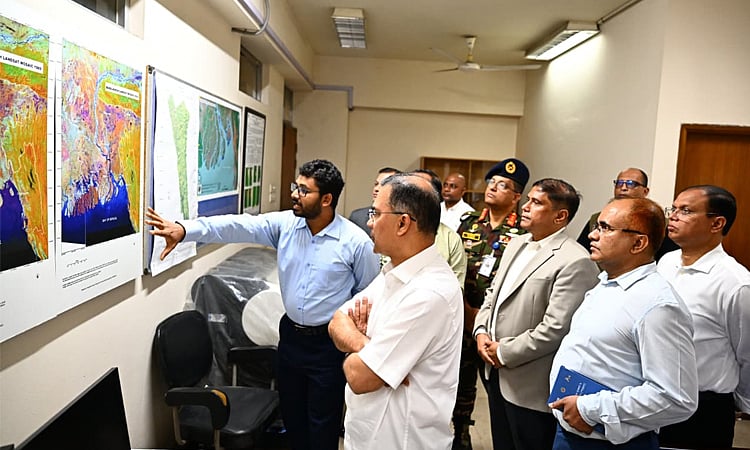 Prime Minister Tarique Rahman visited the SPARRSO office in Sher-e-Bangla Nagar, Agargaon, Dhaka in the morning of 28 June 2026