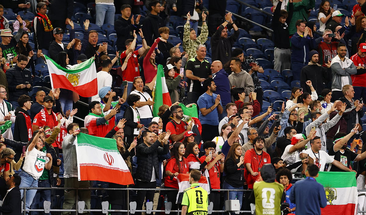 Iran fans react inside the stadium after the match against Egypt at Seattle Stadium, Seattle, Washington, US - 26 June, 2026
