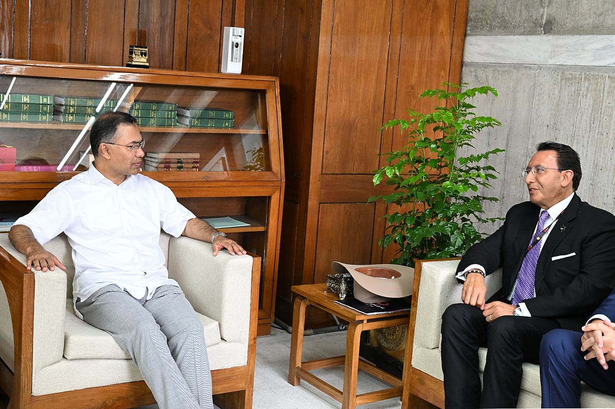 Augie Fabela, Chairman of VEON, the parent company of Banglalink met with Prime Minister Tarique Rahman at the prime minister's office at Sangsad Bhaban on 29 June, 2026