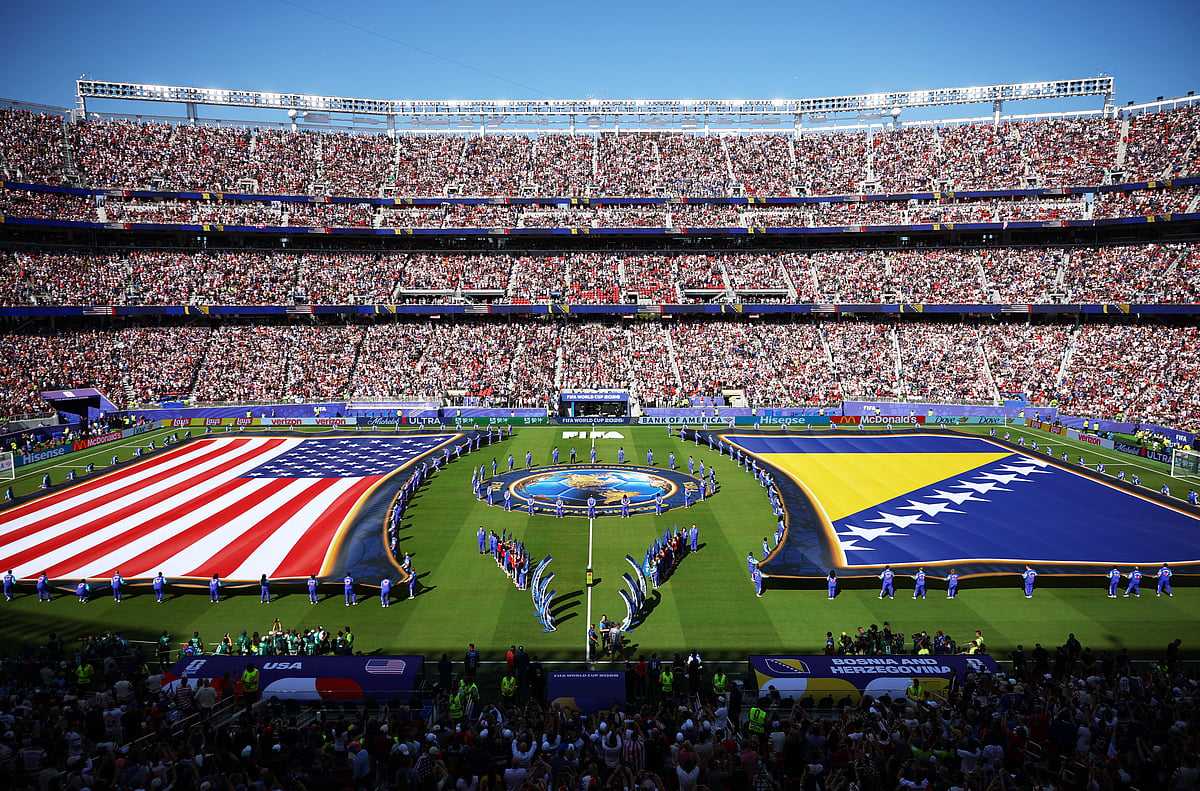 General view inside the stadium before United States v Bosnia and Herzegovina match at San Francisco Bay Area Stadium, Santa Clara, California, U.S. - July 1, 2026