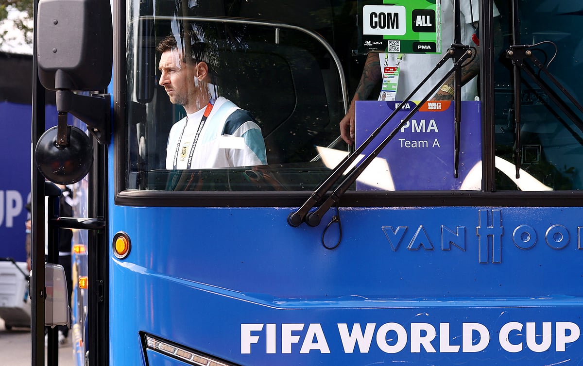 Football - FIFA World Cup 2026 - Round of 32 - Argentina v Cape Verde - Miami Stadium, Miami Gardens, Florida, U.S. - July 3, 2026
Argentina's Lionel Messi arrives at the stadium before the match REUTERS/Marco Bello