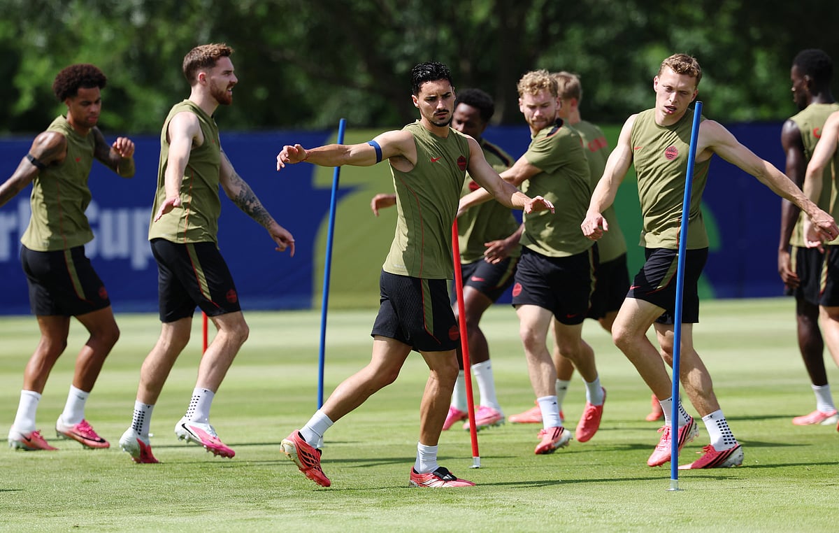 Canada's Stephen Eustaquio and Alistair Johnston during training at Houston Sports Park, Houston, Texas, U.S. - 3 July, 2026
