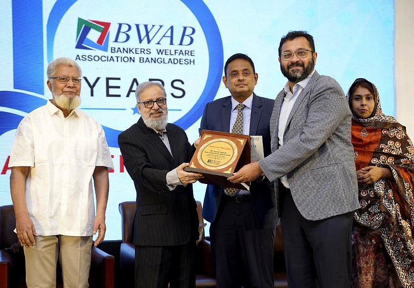 Imran Ahmed, deputy executive director of Shakti Foundation, has received the "Award for Social Welfare Activities"