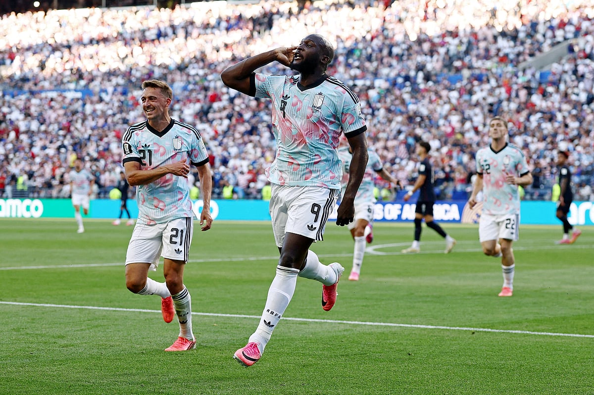 Belgium's Romelu Lukaku celebrates scoring their fourth goal against United Statesa Seattle Stadium, Seattle, Washington, US - 6 July, 2026