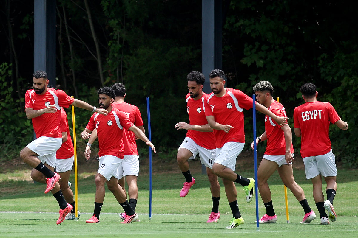Egypt's Mohamed Salah with teammates during training at Atlanta United Training Centre, Atlanta, Georgia, US - 6 July, 2026