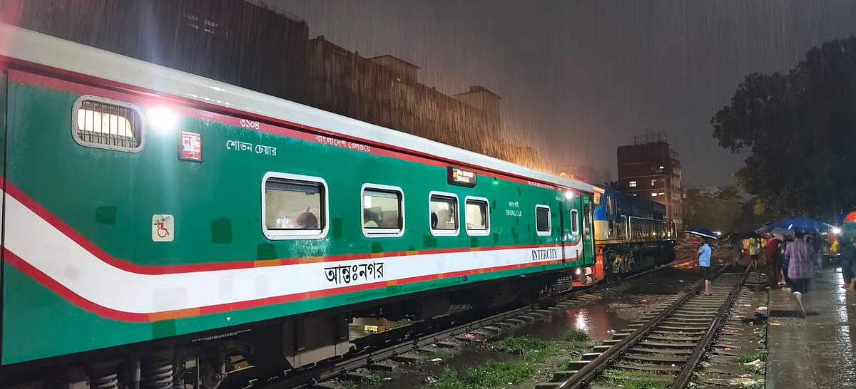 Bangladesh Railway cancelled the journey of the Parjotak express to Cox's Bazar after floodwater failed to recede from the railway tracks