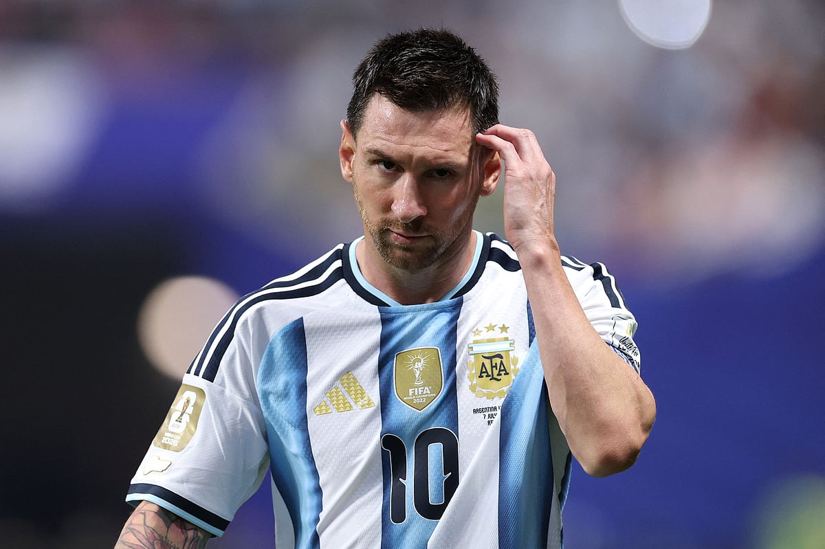 Lionel Messi #10 of Argentina during the FIFA World Cup 2026 Round of 16 match between Argentina and Egypt at Atlanta Stadium on 7 July, 2026 in Atlanta, Georgia.