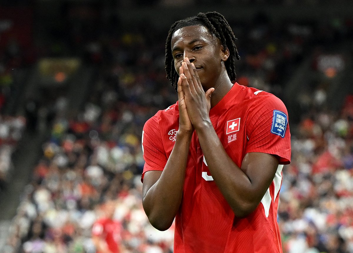 Switzerland's Johan Manzambi reacts at FIFA World Cup 2026 - Round of 32 - Switzerland v Algeria - BC Place, Vancouver, Canada on 2 July, 2026.