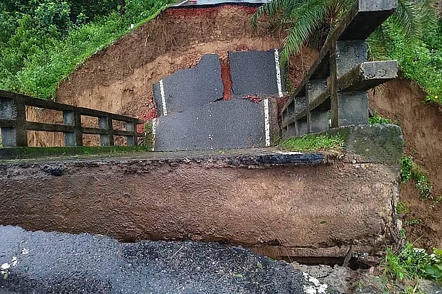 Bridge collapses at Dudhpukuria in Padua union of Rangunia upazila on the Rangamati–Bandarban road in Chattogram.