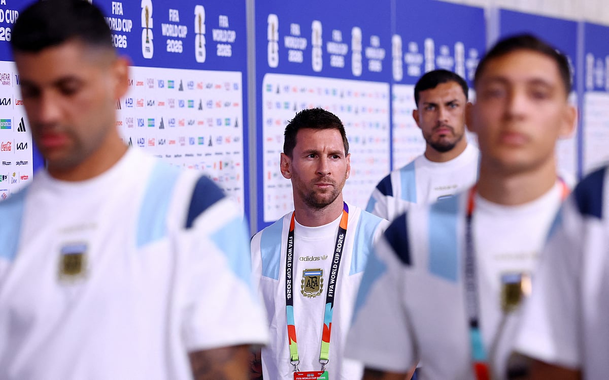 Argentina's Lionel Messi arrives at the stadium before the match at FIFA World Cup 2026 - Quarter Final - Argentina v Switzerland - Kansas City Stadium, Kansas City, Missouri, US - 11 July, 2026