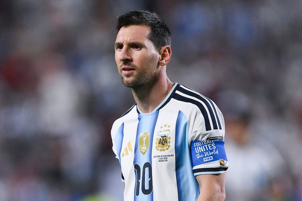Lionel Messi #10 of Argentina looks on during the FIFA World Cup 2026 Quarter Final match between Argentina and Switzerland at Kansas City Stadium on 11 July 2026 in Kansas City, Missouri.