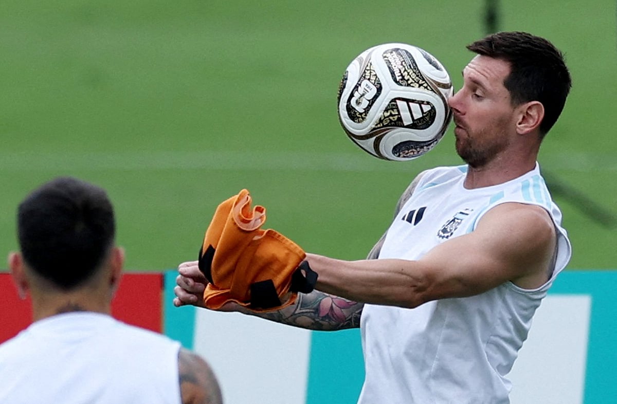 Football - FIFA World Cup 2026 - Argentina Training - Atlanta United Training Centre, Marietta, Georgia - July 14, 2026
Argentina's Lionel Messi during training