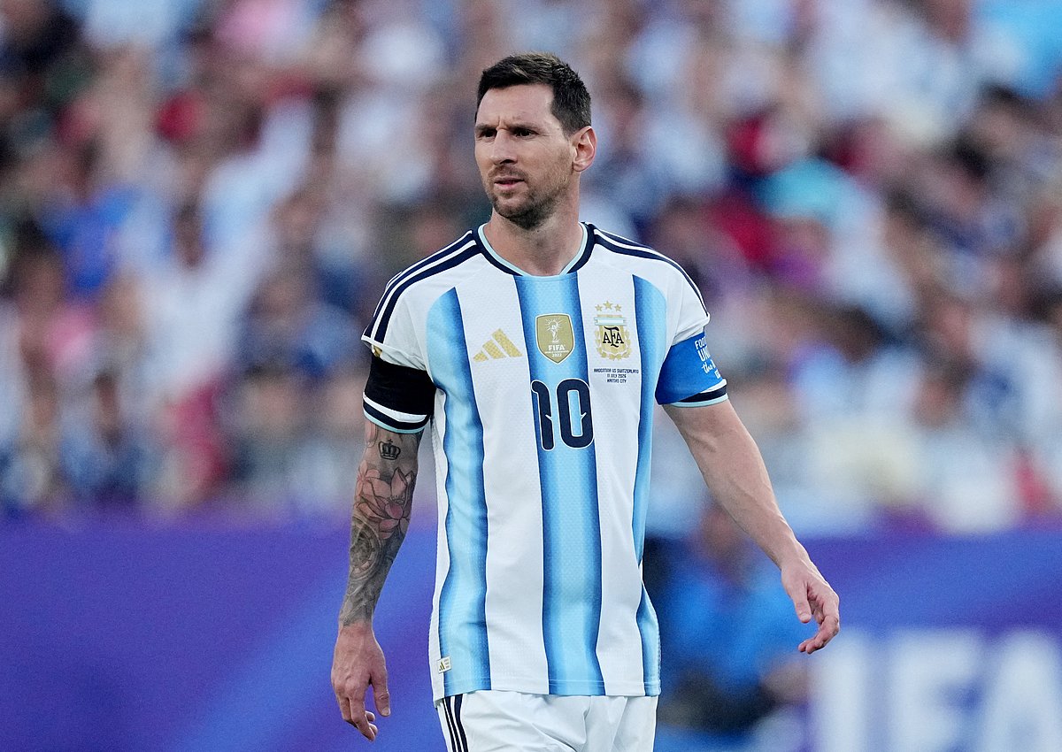 Argentina's Lionel Messi during the match at FIFA World Cup 2026 - Quarter Final - Argentina v Switzerland - Kansas City Stadium, Kansas City, Missouri, US - 11 July, 2026.