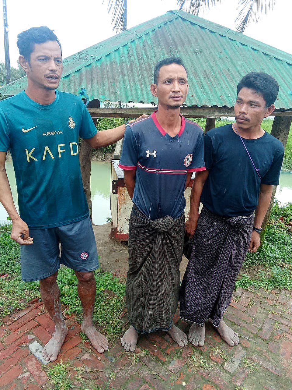 BGB members detain three members of Myanmar's security forces in Teknaf, Cox's Bazar on 20 July 2026