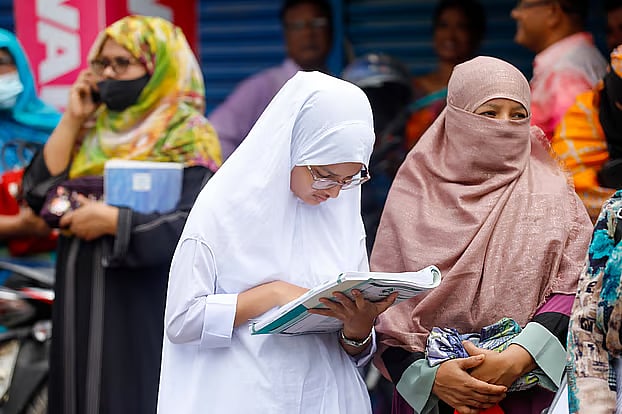 Students revise their lessons ahead of the HSC examinations.