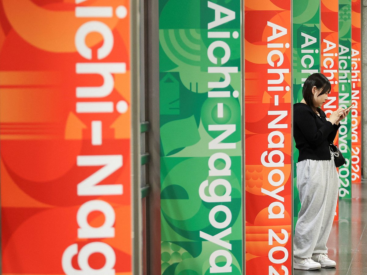 Signages of the 20th Asian Games Aichi-Nagoya 2026 on display in Nagoya, central Japan on 21 May , 2026