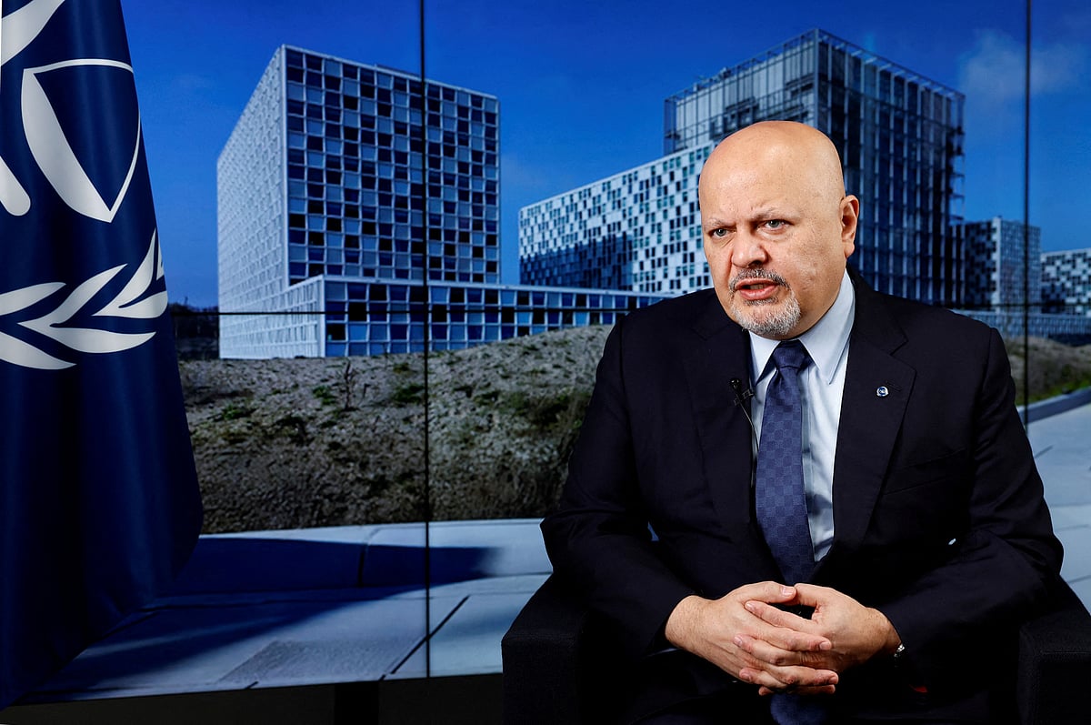 International Criminal Court (ICC) Prosecutor Karim Khan talks during an interview with Reuters in The Hague, Netherlands 16 January, 2025.