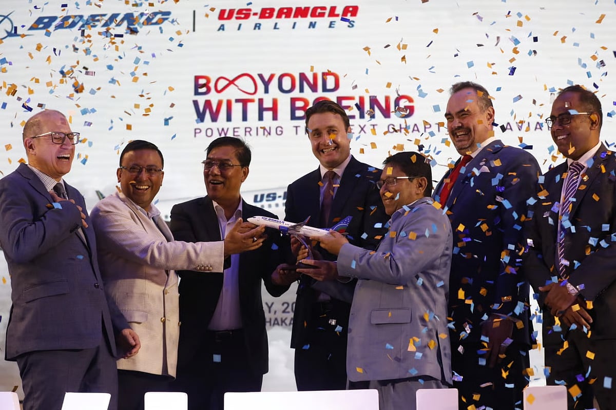 An official announcement was made today at the "Beyond with Boeing" event, held at a hotel in Banani in Dhaka on 29 July 2026, regarding the lease of 21 aircraft from Boeing. Civil Aviation and Tourism State Minister Rashiduzzaman Millat attended the event as the chief guest.