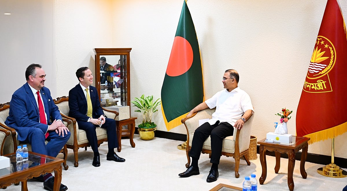 US Special Presidential Envoy for South and Central Asia Sergio Gor paid a courtesy call on Prime Minister Tarique Rahman on Saturday.
