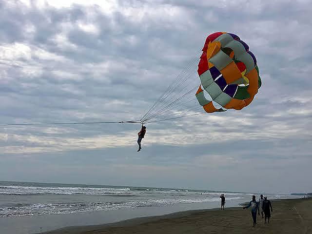 Parasailing at Cox's Bazar-Teknaf Marine Drive