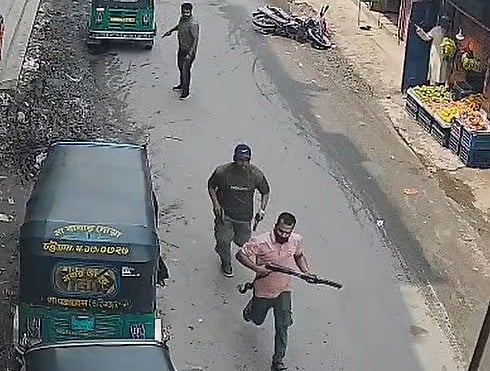 Three armed assailants. On 14 June, 2026, at Chowmuhani Market in Pahartali union of Raozan upazila, Chattogram