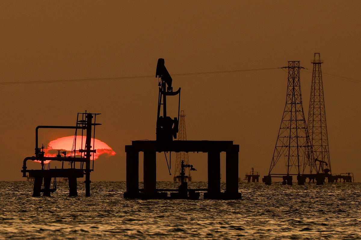 Oil platforms and pumpjacks at Lake Maracaibo, as residents around the oil‑rich center of Maracaibo in Zulia state remain uncertain about new investments following recent legislative reforms allowing greater private participation in PDVSA and aimed at revitalizing the country's struggling oil sector, in Cabimas, Venezuela, 26 January 2026.
