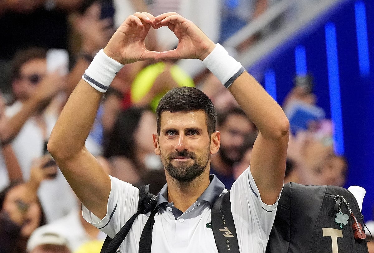 Serbia's Novak Djokovic acknowledges the crowd after losing his first round match against Argentina's Mariano Navone at US Open - Flushing Meadows, New York, United States - 30 August, 2026.