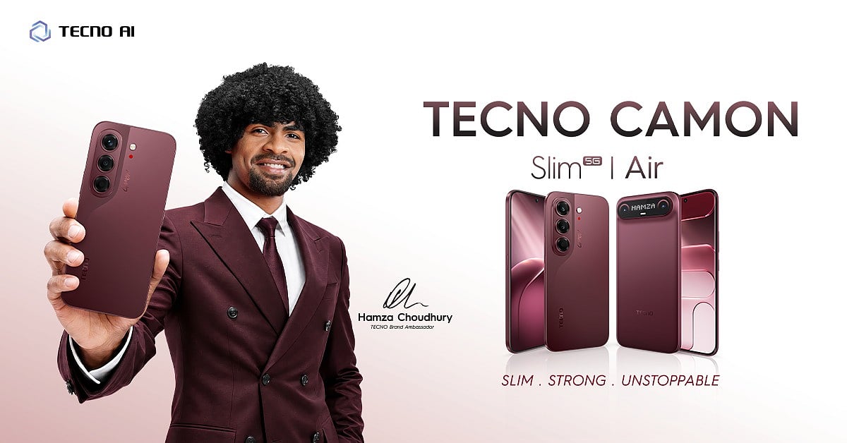 TECNO has launched the CAMON Slim 5G for the first time globally in Bangladesh