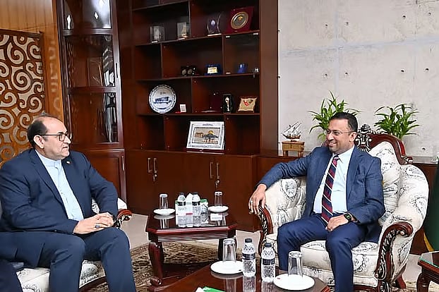 Iranian Ambassador Jalil Rahimi meets Foreign Affairs State Minister-1 Humaiun Kobir at the Ministry of Foreign Affairs on 9 September 2026. 