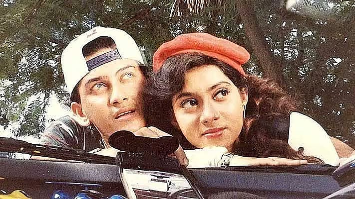 Salman Shah and Shabnur in a scene from a film
