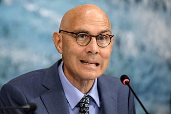 UN High commissioner for Human Rights Volker Turk delivers a speech during the 63rd session of United Nations (UN) Human Rights Council, in Geneva, on 7 September, 2026.