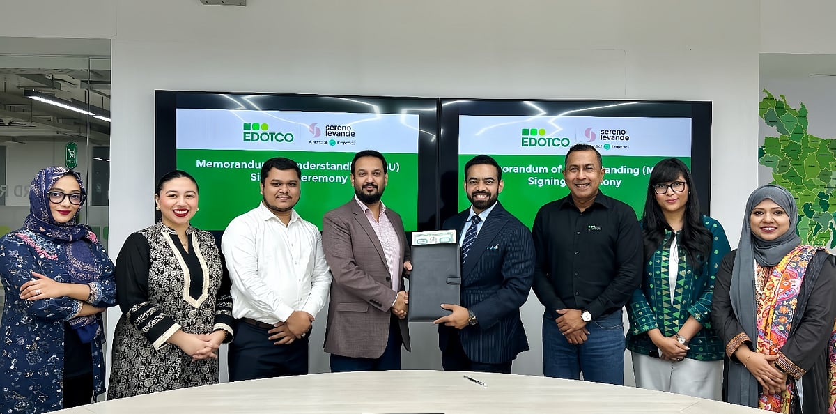 ACI Properties Limited and EDOTCO Bangladesh Co Ltd sign an MoU to provide EDOTCO employees with residential property and rental support services through Sereno Levande, ACI Properties’ flagship brand.