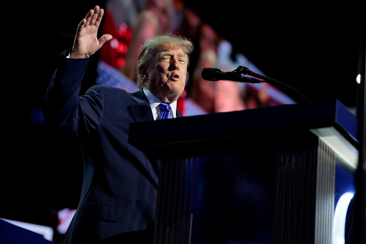 US President Donald Trump speaks at the Republican National Midterm Convention in Dallas, Texas, US, 9 September, 2026.