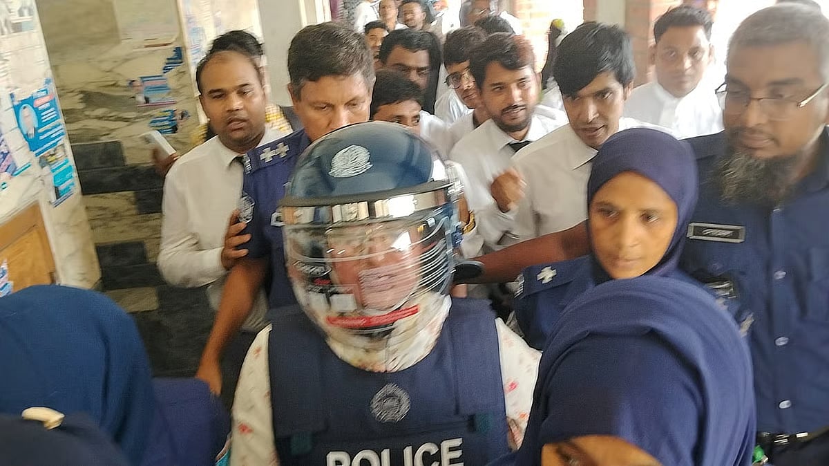 Fashion model Mst Simu Akter Brishti, also known as Misty Subhas, was brought before a court on 13 September 2026 in connection with an attempted-murder case filed with Ashulia police station in Dhaka during the anti-discrimination student movement.