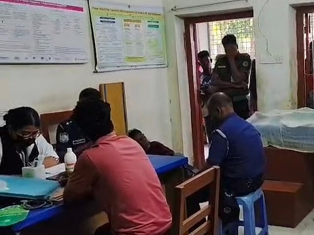 The bodies of three children taken to Tahirpur Health Complex in Sunamganj
